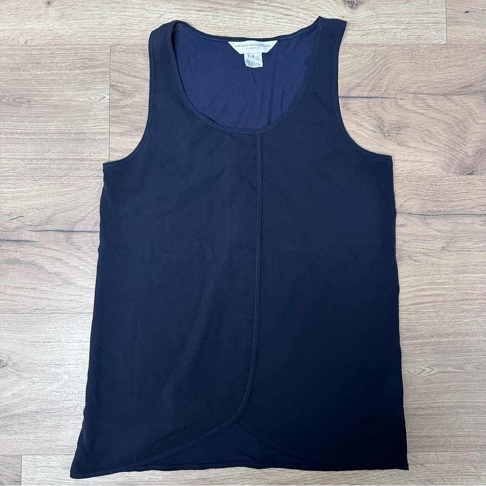 FRENCH CONNECTION - NAVY SLEEVELESS TOP - SIZE SMALL